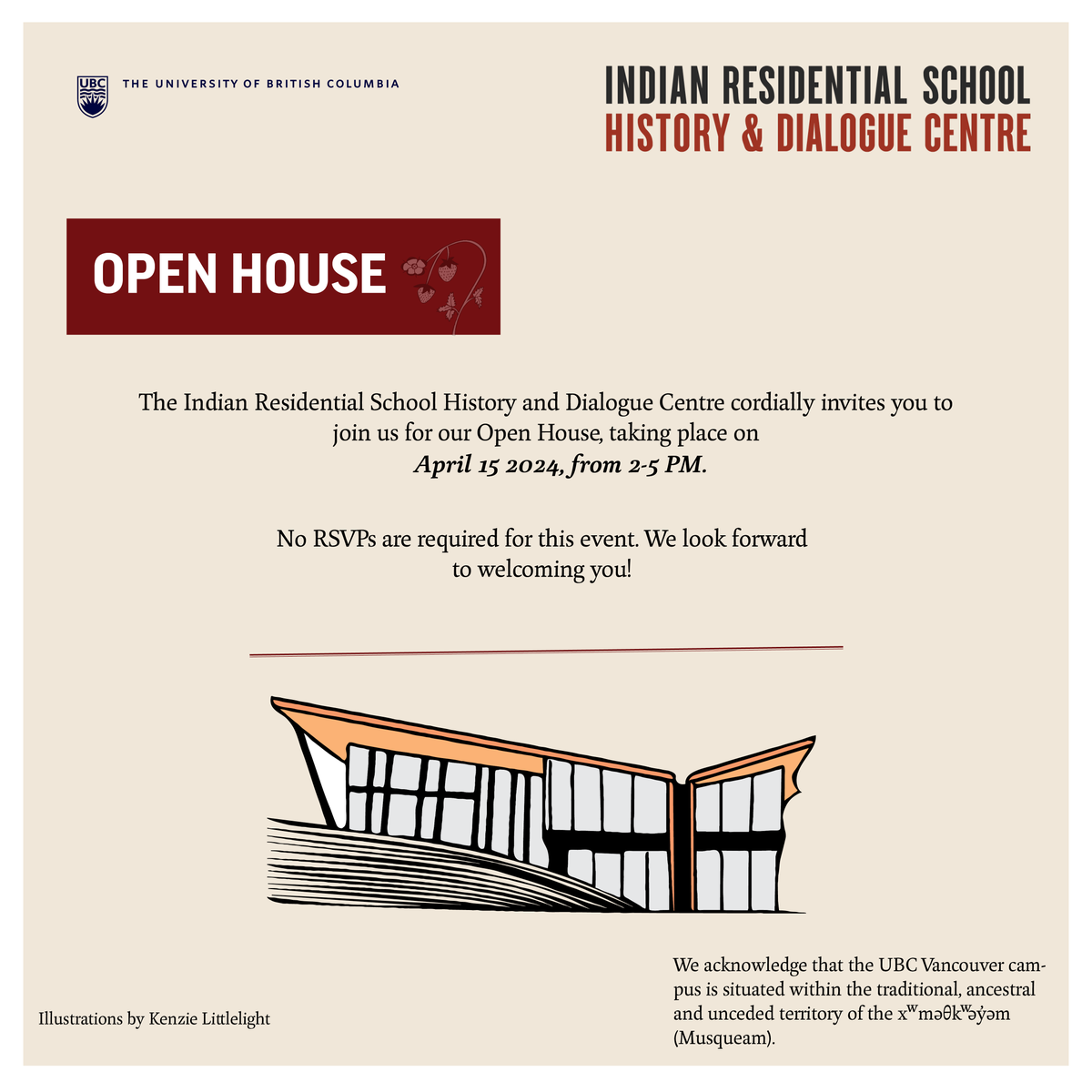 You are invited! Join us at our Open House, April 15 2-5PM.