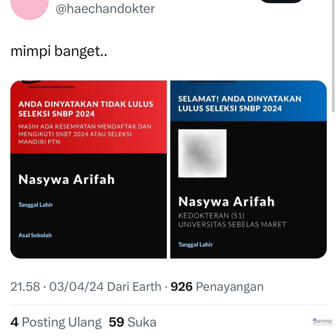 Jastip Bayar UTBK Cek Sorotan! tweet media