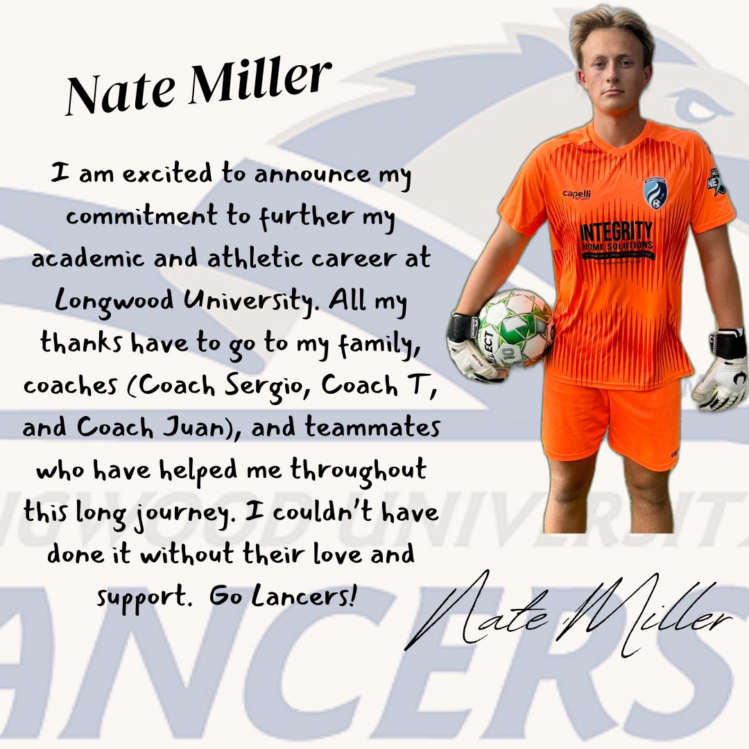 NateJMiller1's tweet photo. I am excited to announce my commitment to further my academic and athletic career at Longwood University. #GoWood #HorsePower https://t.co/0kobtPTOpO