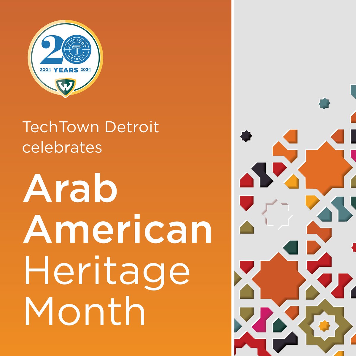 TechTown Detroit would like to wish our community a happy #ArabAmericanHeritageMonth! ✨ We recognize and celebrate all the contributions that those within the Arab American community have made in Detroit and beyond.