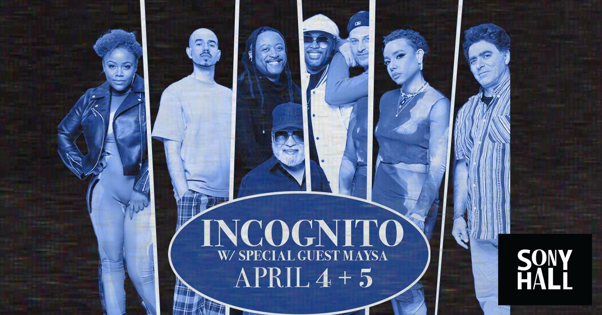 Starting tomorrow we have two nights of @Incognito_world and @MAYSALEAK April 4 & 5. Get your tickets while you still can! TIX > ticketweb.com/search?q=incog…