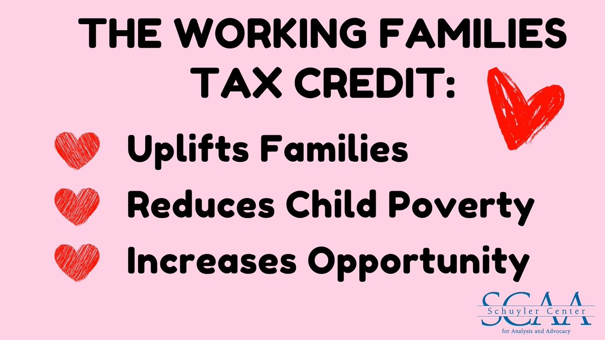 Thanks to @NYSenate for including the Working Families Tax Credit in their budget proposal, which would give families up to $550 per child to every family!

#NYWFTC #GiveNYFamiliesCredit