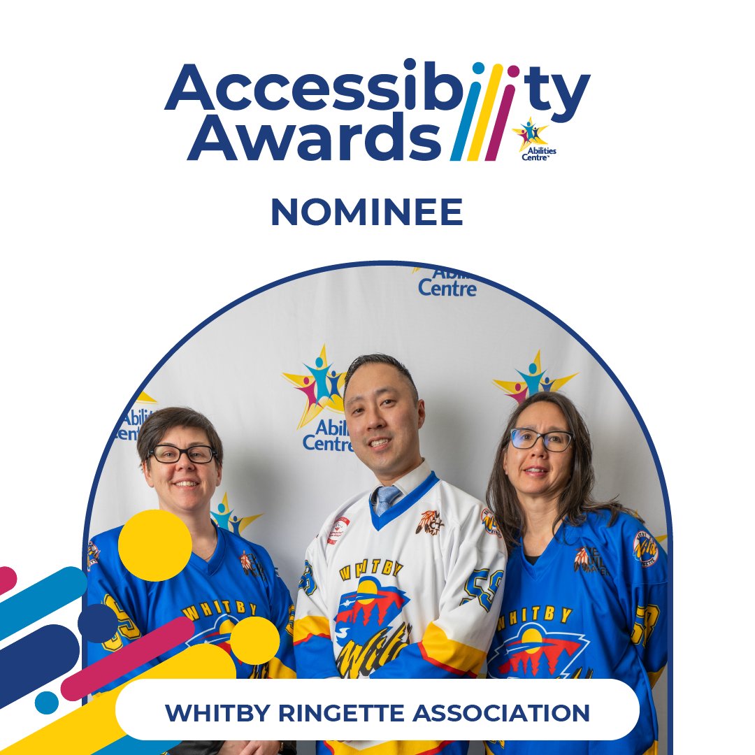 We are excited to announce Christine Senior, Dennis Ong, & Christine Wozniak of The @WhitbyRingette Association as nominees for Abilities Centre’s Accessibility Awards. Join us on Friday, April 26, 2024, for an inspiring evening of celebration ow.ly/Zxs350R6Jnz