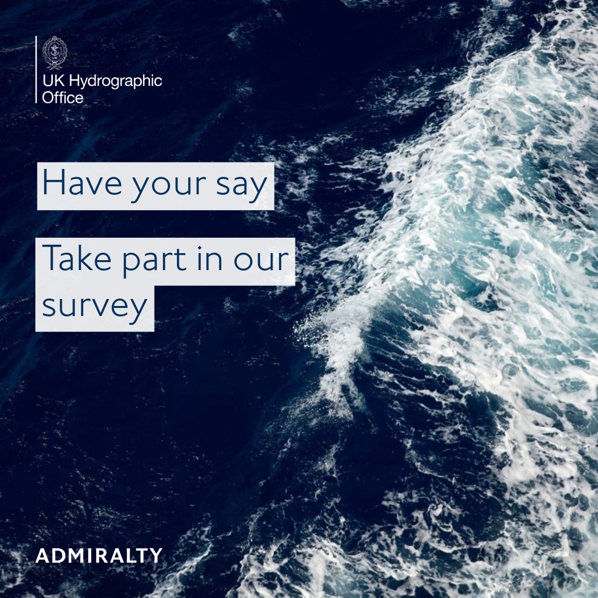 Our survey closes this week. Have your say. At the UKHO, we're grateful for your feedback. Please participate in our short survey. We're keen to understand our customers' experiences and requirements. ow.ly/2ec050QJrXB