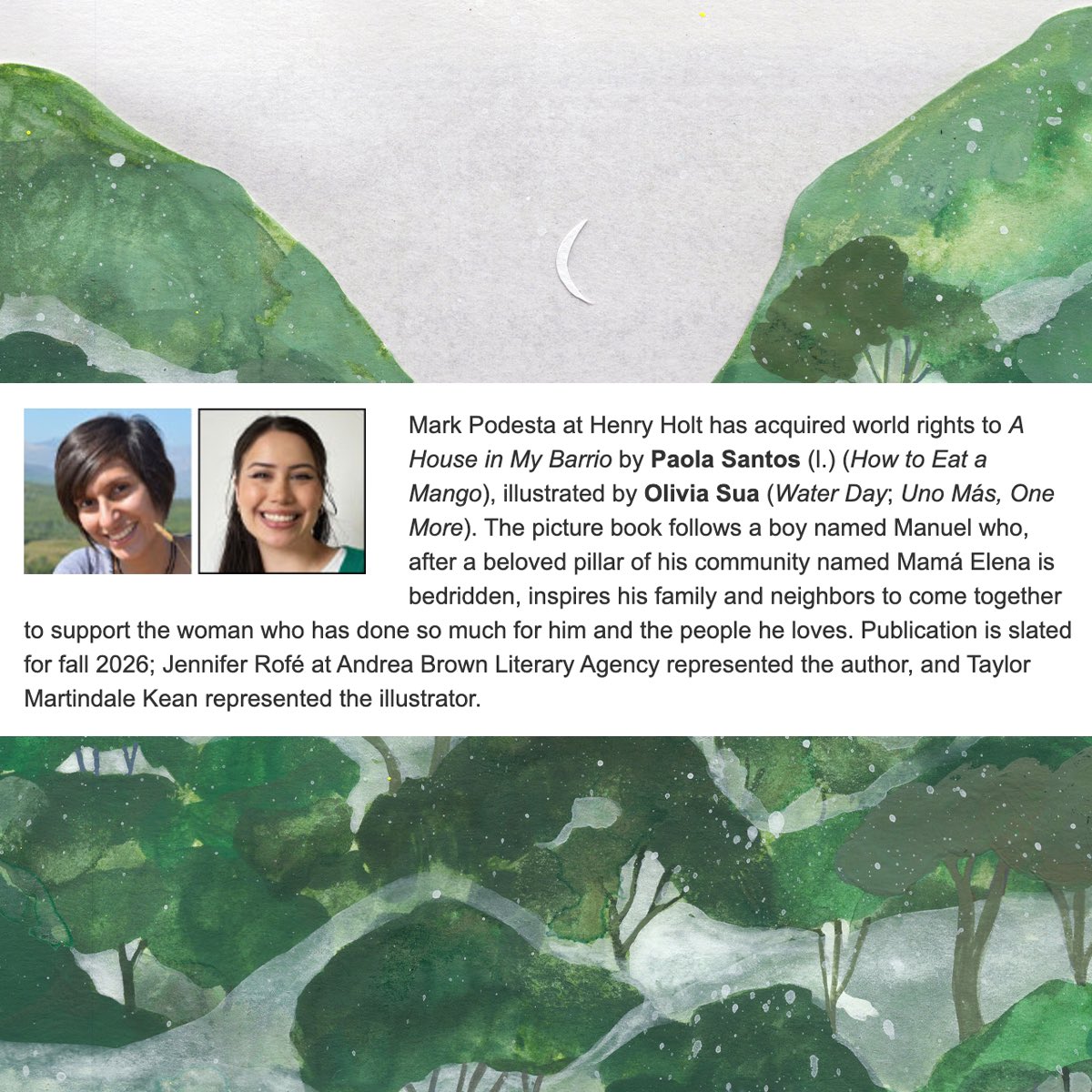 I am so excited to announce that I have been working on a project called “A House in My Barrio” by <a href="/pgsantosb/">Paola Santos 🥭HOW TO EAT A MANGO</a> for <a href="/HenryHolt/">Henry Holt & Company</a> !

#kidslit #illustration #childrensbooks