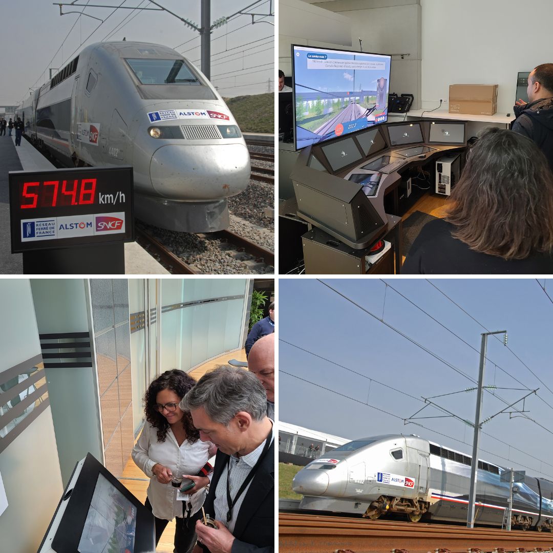 On April 3rd, 2007, our V150 #highspeed train broke the world record and travelled at 574.8 km/h. To celebrate this year, we developed a game using driving simulator technology for employees in Paris to experience the speed for themselves.🚅⚡ Learn more: ow.ly/23gt50R7BWy