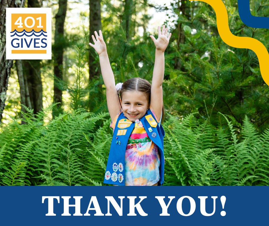 We are still in awe of the generosity shown to Girl Scouts of Southeastern New England from our community during #401Gives! We raised $36,315 with 235 donors participating! Thank you for helping make Girl Scouting possible for more youth in our communities. @401Gives