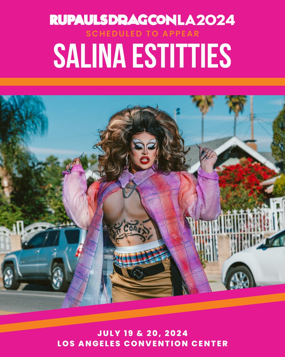 Save a horse, ride a cowboy! ❤️‍🔥💅 #DragRace Season 15 star @salinaestitties is coming to @rupaulsdragcon - the largest gathering of #DragRace queens in the WORLD! 🌴 🎟️ #DragCon LA tickets on sale at rupaulsdragcon.com 🗓️ July 19 & 20 📍 L.A. Convention Center