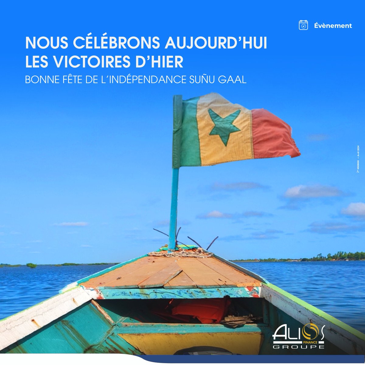 Bonne fête de l’indépendance Suñu gaal 🇸🇳

#FêteNationale #Sénégal #AliosCares
