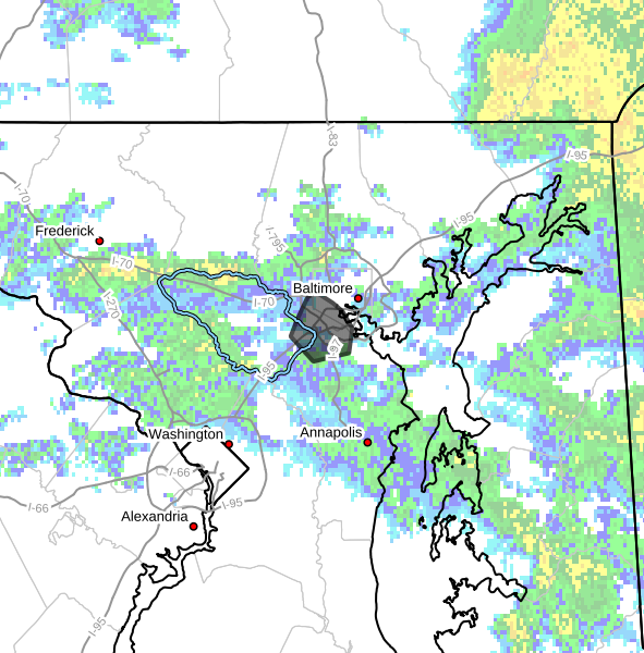 HoCoGov's tweet photo. WEATHER ALERT: @NWS_BaltWash has issued a FLOOD WARNING for central MD, incl' #HoCoMD, specifically #ElkridgeMD, #HanoverMD & #IlchesterMD areas til 5:45 pm, 4/3. Doppler radar & automated rain gauges indicate heavy rain, w/ 1.5-2.5" having already fallen and ... (1/3) https://t.co/WBDxVsyVUD