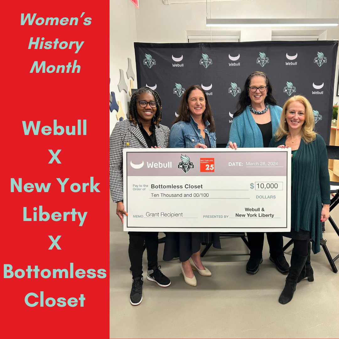 #WomensHistoryMonth w/@webullglobal + @nyliberty! Fireside chat #WomenCrushWednesday Webull CSO Arianne Adams, and NY Liberty CEO, Keia Clarke. We received a gift of $10,000 to support our mission. #womensupportingwomen