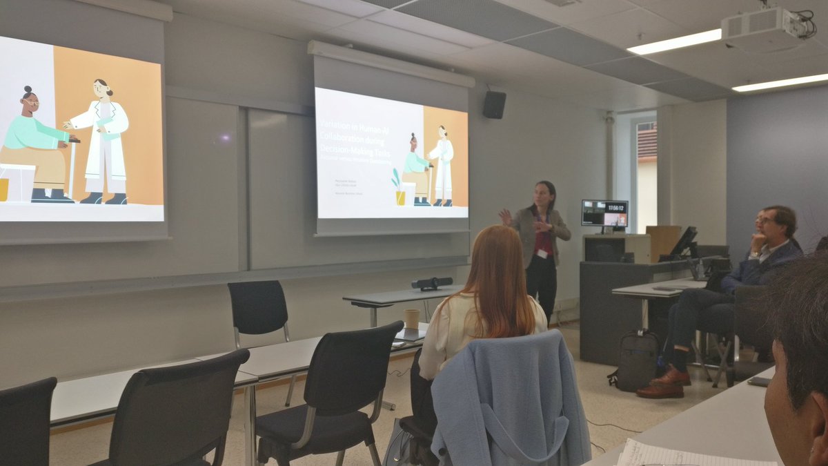Samer Faraj (@samerfaraj) on Twitter photo Great presentations at #obhc2024 in Oslo. Marjolaine Rostain and <a href="/H_DigInnovation/">Dr. Hila Lifshitz-Assaf</a> presenting fieldwork on the AI-doctor relation in colonoscopy Great presentations at #obhc2024 in Oslo. Marjolaine Rostain and <a href="/H_DigInnovation/">Dr. Hila Lifshitz-Assaf</a> presenting fieldwork on the AI-doctor relation in colonoscopy