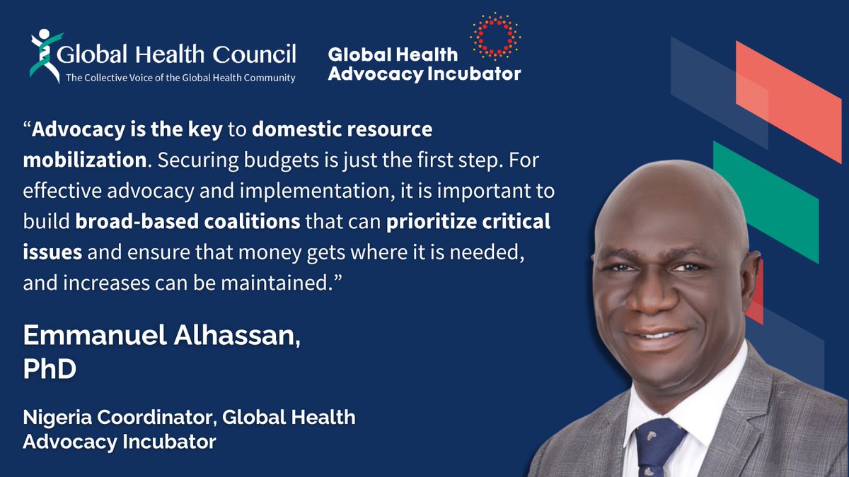 .@DrEOAlhassan is @IncubatorGHAI's in-country coordinator for Nigeria—advocating for improved and sustainable funding for epidemic preparedness. Here's how he believes the role of advocacy plays in grassroots mobilization—something our #AdvocacyActionGuide covers: