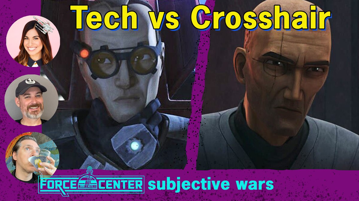 Our #BadBatch Report will be out on Monday due to schedule conflicts, but here's a new #SubjectiveWars for a taste of that beautiful, haunted Bad Batch vibe: It's TECH vs CROSSHAIR! On Podcast: shows.acast.com/forcecenter/ep… And YouTube: youtube.com/watch?v=nMSxTT…