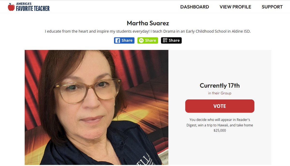 Martha Suarez (@mesuarezkecpk) on Twitter photo Could you give me a vote? please click on the link americasfavteacher.org/2024/martha-su…
<a href="/AldineISD/">Aldine ISD</a> Could you give me a vote? please click on the link americasfavteacher.org/2024/martha-su…
<a href="/AldineISD/">Aldine ISD</a>