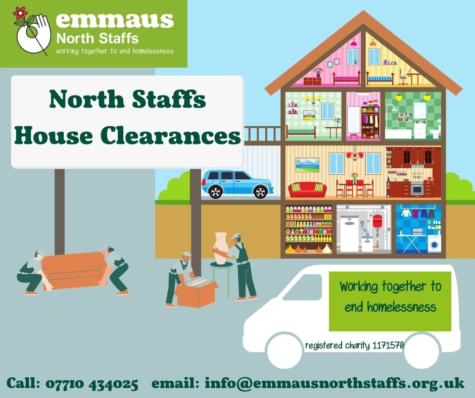 Need a house clearing? Emmaus North Staffs provides a reliable, affordable and ethical House Clearance Service. By choosing our House Clearance Service, you will be supporting the most vulnerable in our local North Staffs communities. More details here: emmaus.org.uk/north-staffs/h…