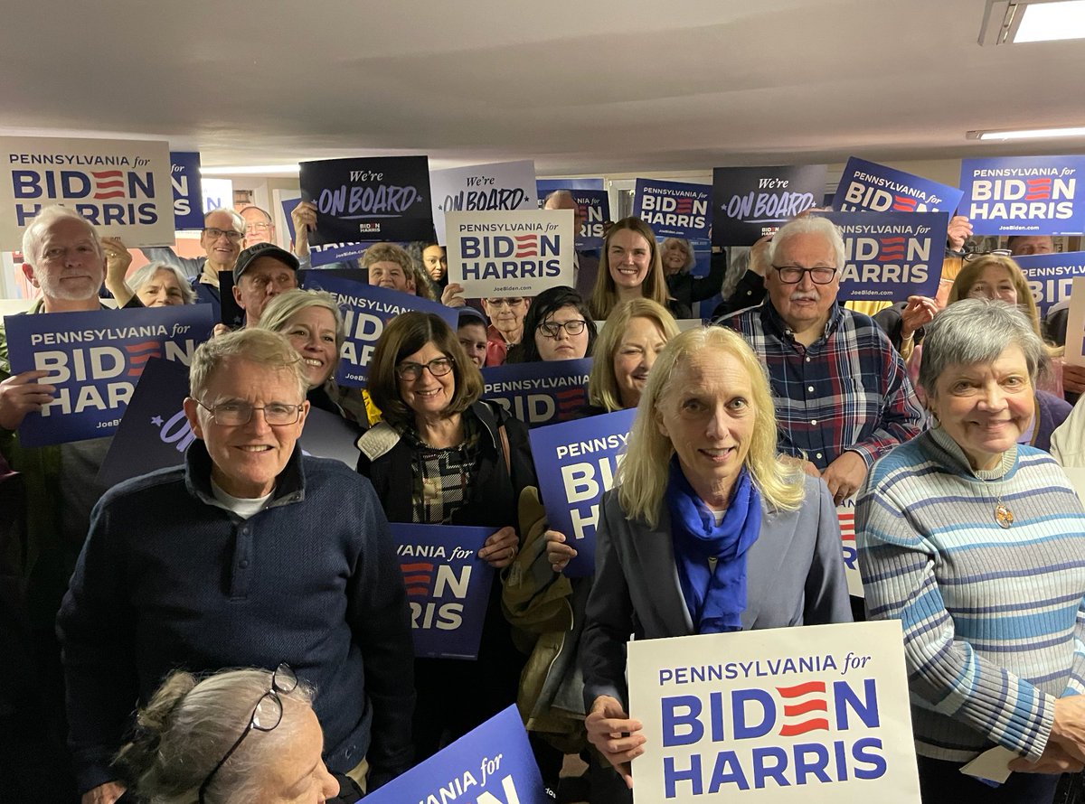 Enjoyed seeing familiar faces at the @BidenHQ office opening in Delco. As I say, Delco elects Presidents 😉💙