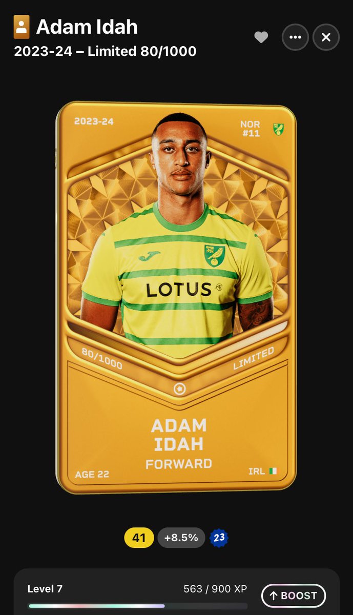 #sorare giveaway! 🚨

Ahead of the Old Firm derby this weekend I’m giving away In season Adam Idah! 

Just Like, Follow, Repost and comment manager name.

Winner announced on Friday before lock. 

Good luck!