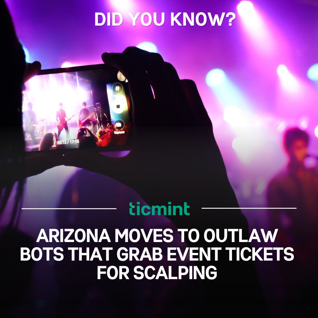 Arizona takes a stand against ticket scalping bots! 

Source : Arizona Daily Star

To combat ticket scalping issues, we, at Ticmint  embrace innovation by redefining ticketing with Blockchain & NFTs.

#TicketingRevolution #BlockchainTicketing #NFTTickets #FairAccess #ticmint