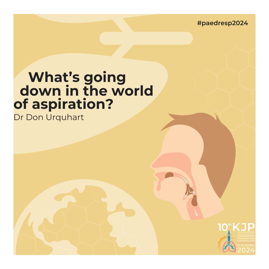 Dr Don Urquhart from @LothianChildren 🏴󠁧󠁢󠁳󠁣󠁴󠁿 will be asking 'what's going down in the world of aspiration?' and what do we need to know to help manage these children? Join us to find out! #paedresp2024