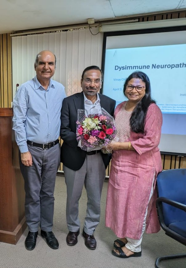 IHBAS, New Delhi Guest Lecture Series (3.4.24): Prof (Dr.) Vinay Choudhary, Professor of Neuromuscular Diseases @UNC_SOM, Prof(Emerit) Neurology, @HopkinsMedicine delivered Guest lecture on 'Dysimmune neuropathies' to students, faculty & hospital staff @DelhiIhbas @DrRKDhamija