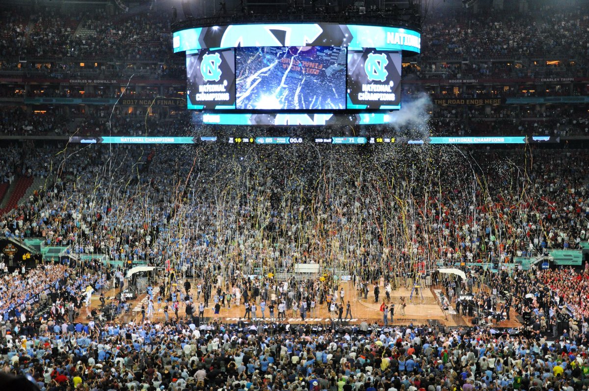 Bring it on, AZ! @MFinalFour is coming our way, and we’re already feeling the excitement from the fans. Today, we’re looking back at the incredible moment in 2017 when UNC claimed victory over Gonzaga right here at @StateFarmStdm. 🏀🌵