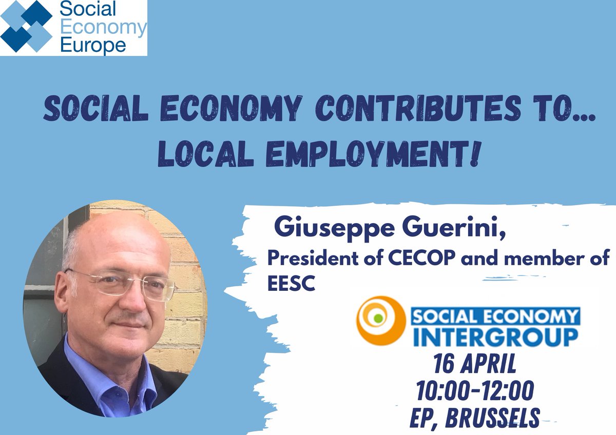 Join us at the next Social Economy Intergroup and discover how #SocialEconomy provides solutions to major challenges of the EU. The Social Economy in the EU elections 2024: 🗓️16 April ⏰10:00-12:00 📍EU Parliament ONLY 5 DAYS TO REGISTER! DO IT NOW 👉rb.gy/7qbkmo