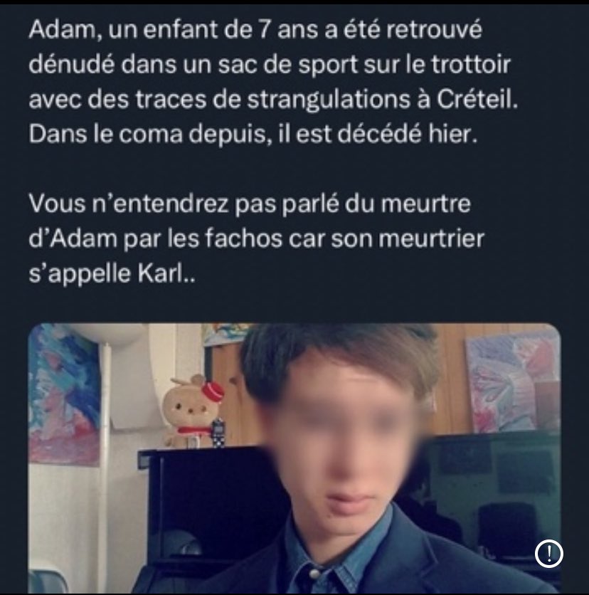 parisienIX's tweet photo. @CNEWS Ils instrumentalisent la mort de #Thomas & #Lola dans leur propres intérêts 🇮🇱… Mais pas un mot sur #Loana violé et assassiné par Karl Rieu et #Adam assassiné par Jean-Baptiste.
#JusticePourLola
#JusticePourLoana
#JusticePourNahel
#JusticePourAdam
#JusticePourThomas https://t.co/ke3M4k4UXv