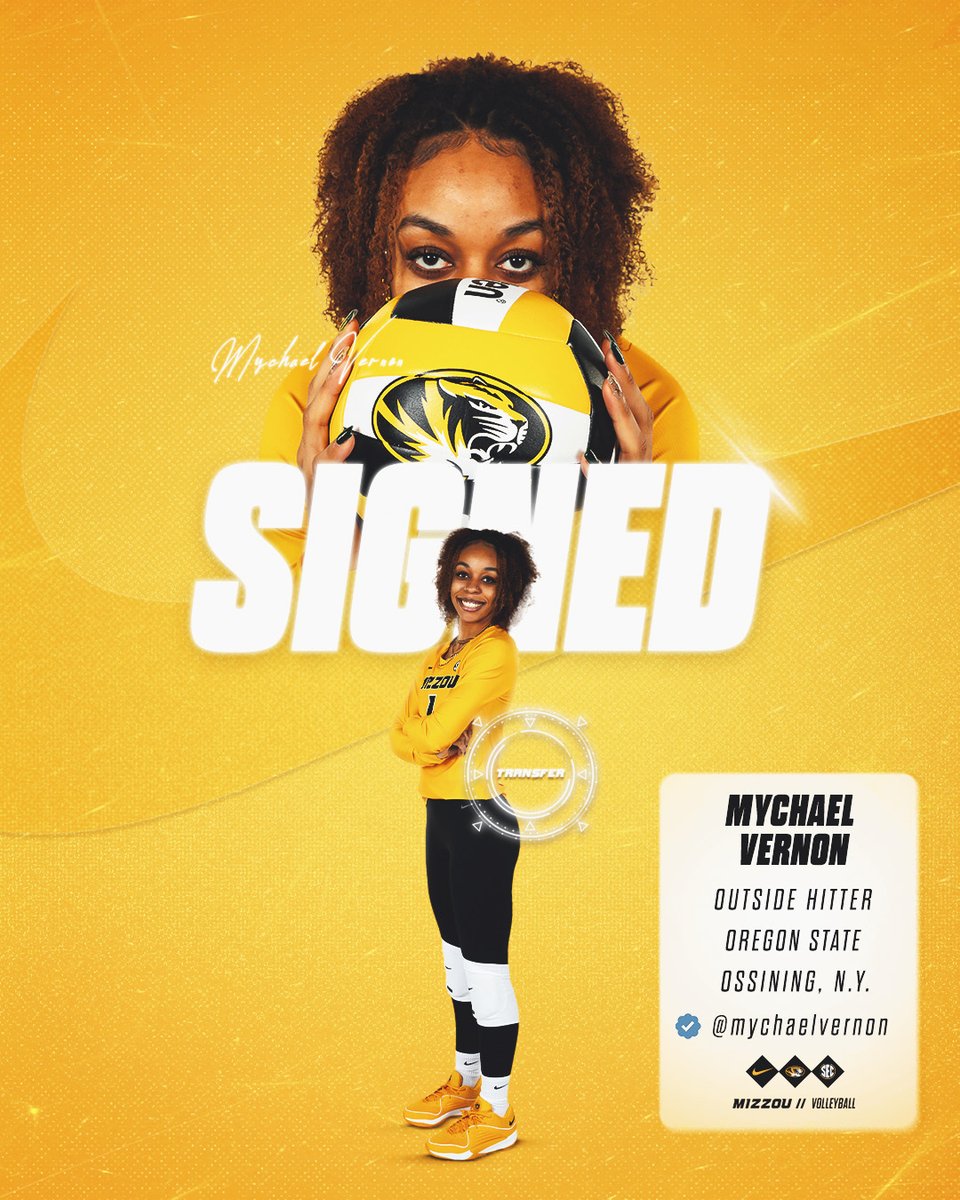 Adding an All-Pac-12 outside hitter to our Family!! Welcome to Mizzou, Mychael Vernon!!! 📰: bit.ly/3QaYew7 #MIZ 🐯🏐