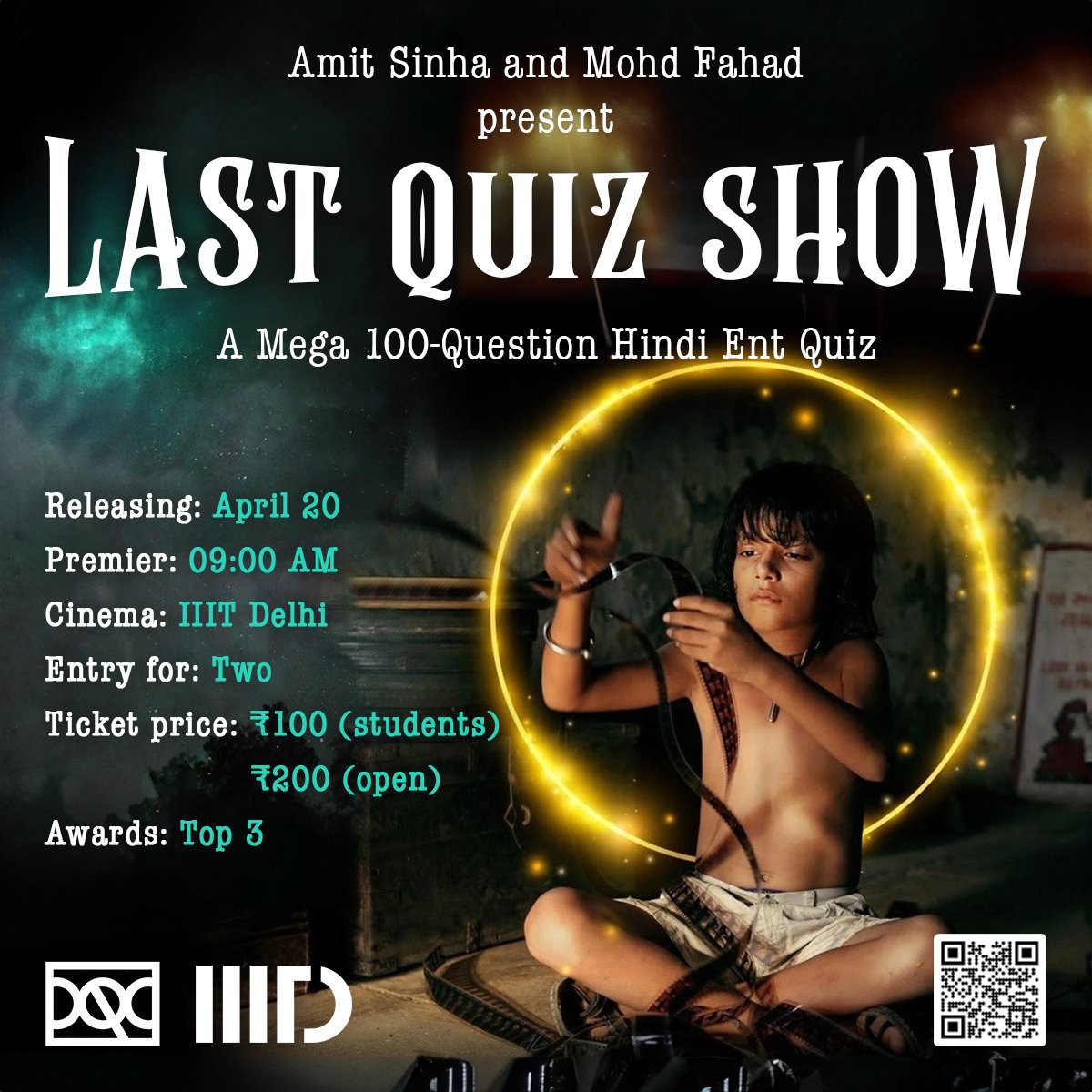Lately, my entire TL is filled with QTs to <a href="/CinemaRareIN/">CinemaRare</a> 's tweet of what's the coolest easter egg in a movie. Considering how much y'all love your films, here is a 100-question Bollywood Quiz <a href="/mfahad42/">Mohd Fahad Alt</a> and I will be hosting in Delhi this month. 

If you are from Delhi and know