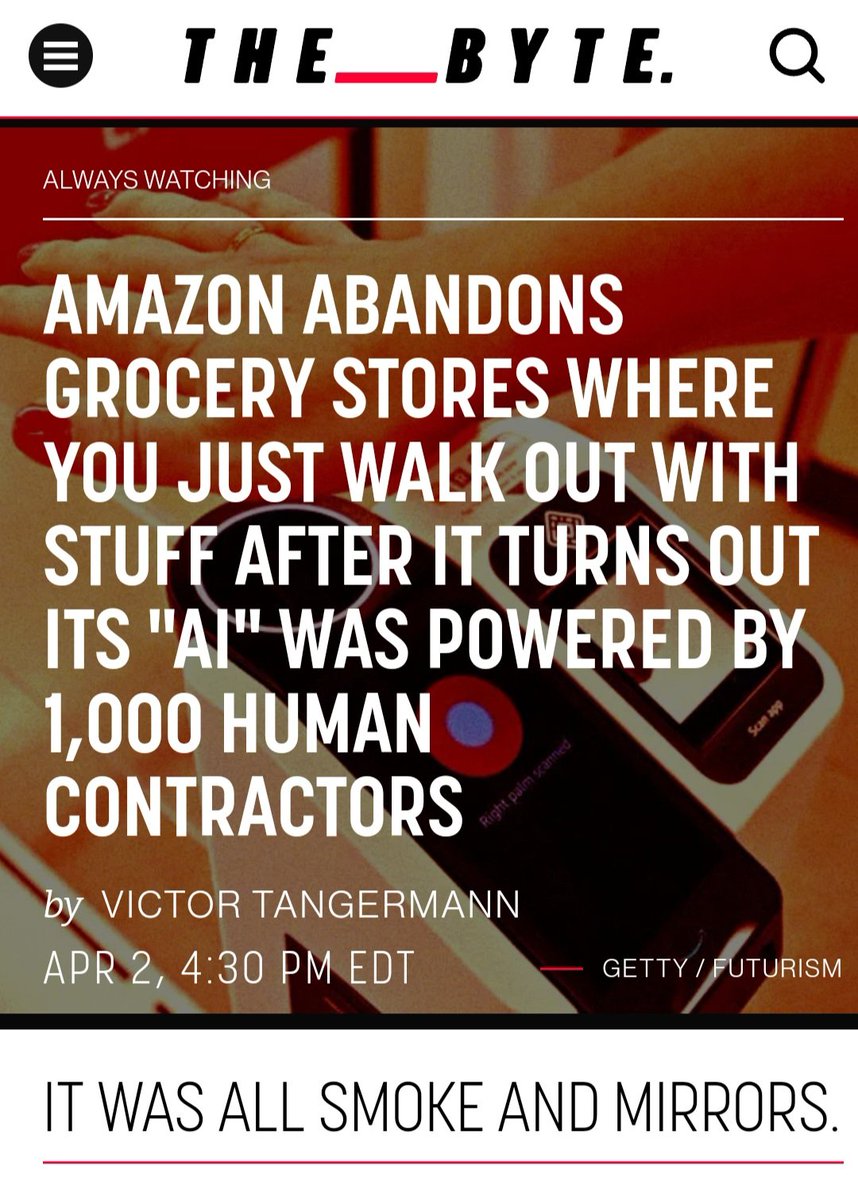 As it turns out, Amazon's AI Just Walk Out Stores were just a PLOY to get more customers to shop at its stores while actively UNDERCUTTING the local job market.