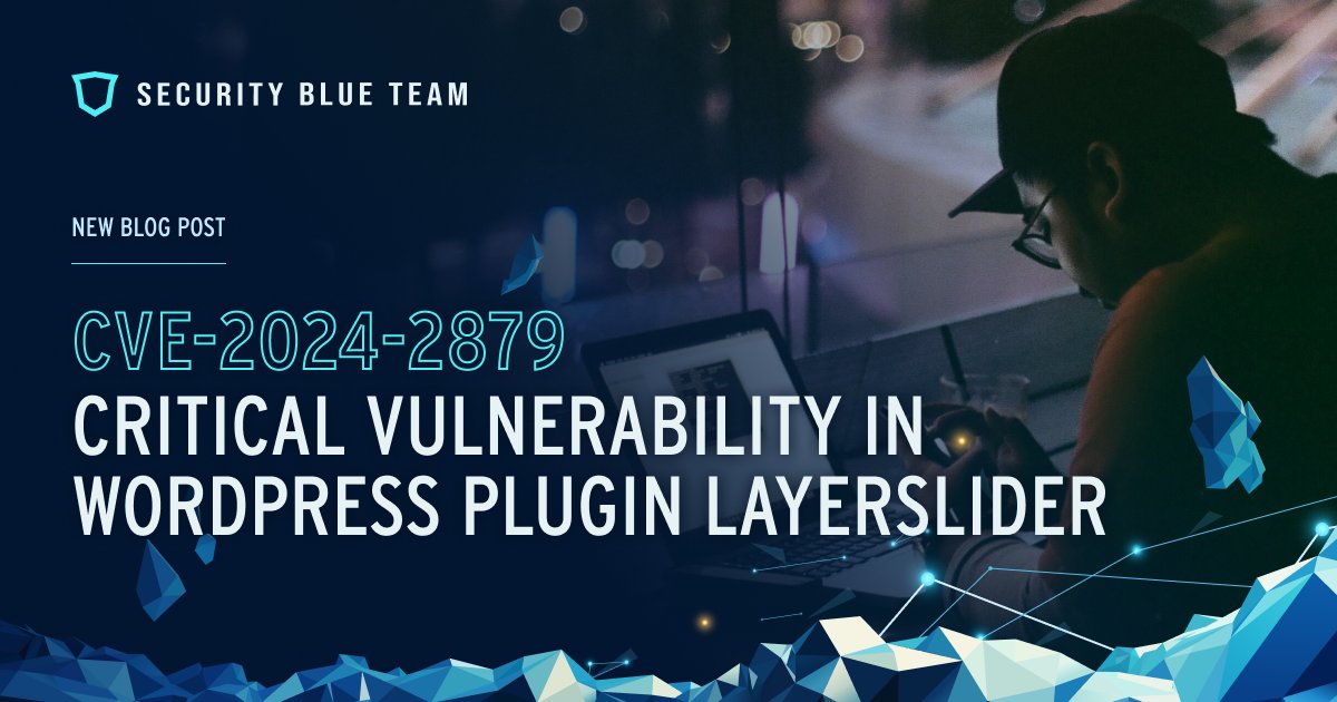 The critical vulnerability CVE-2024-2879 has been announced for the widely used WordPress plugin, LayerSlider. Our new blog post includes exploitation steps, as well as steps to detect the attack. Read here: bit.ly/4ams1d6 #PluginVulnerability #LayerSlider #WordPress