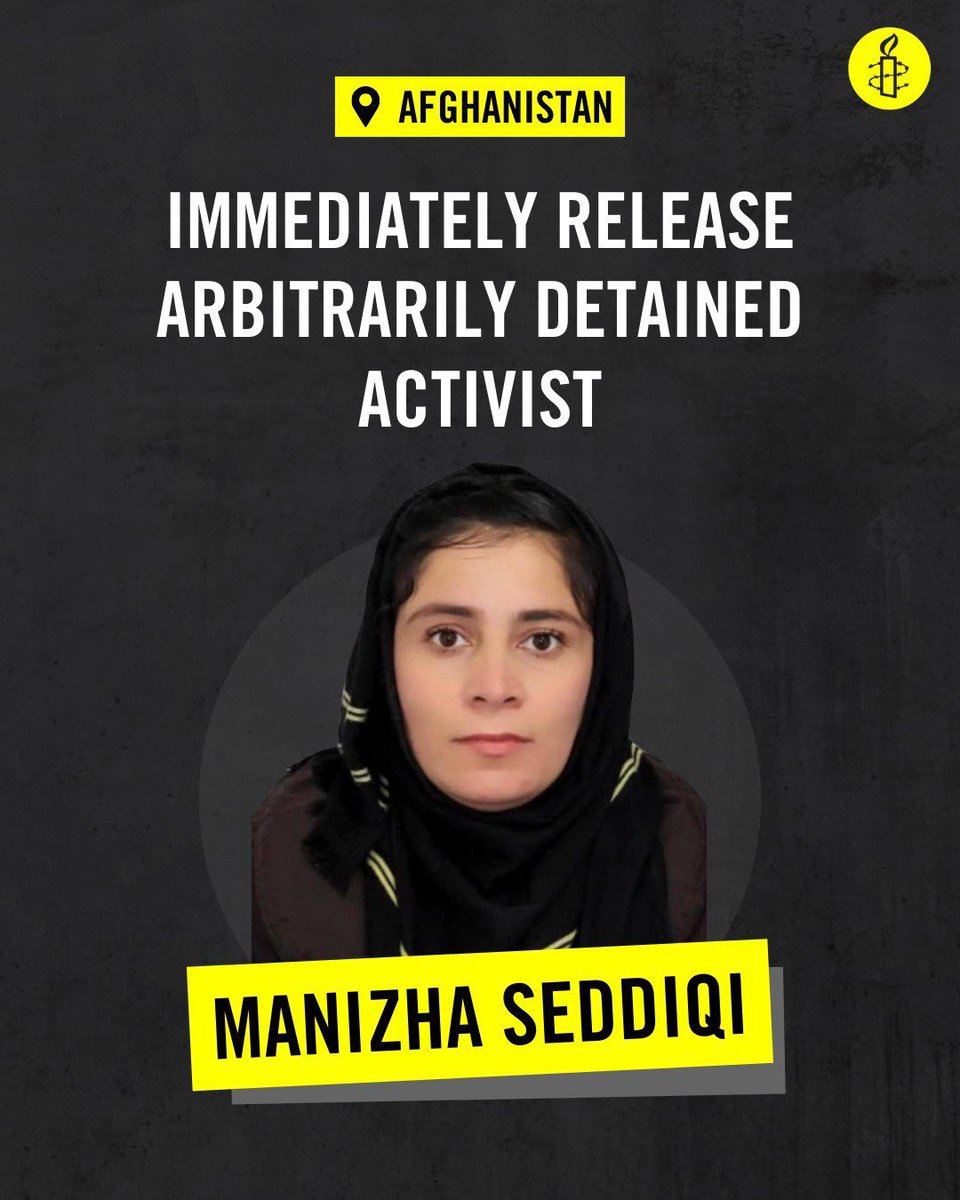 7 months since Manizha Seddiqi's arrest by the Taliban in Kabul.Reports indicats that her health deteriorating in Taliban custody. If women advocacy groups,US Special Women Envoy,EU & UN Missions can't secure her release,who will step up? #JusticeForManizha