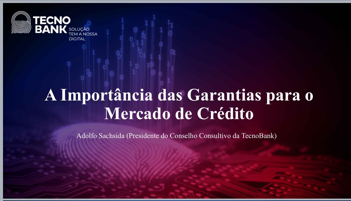 Amanhã, dia 04/04, às 11:20 da manhã, terei o prazer de ministrar a palestra: “A Importância das Garantias para o Mercado de Crédito”. Será no Hotel Manaíra na cidade de João Pessoa.