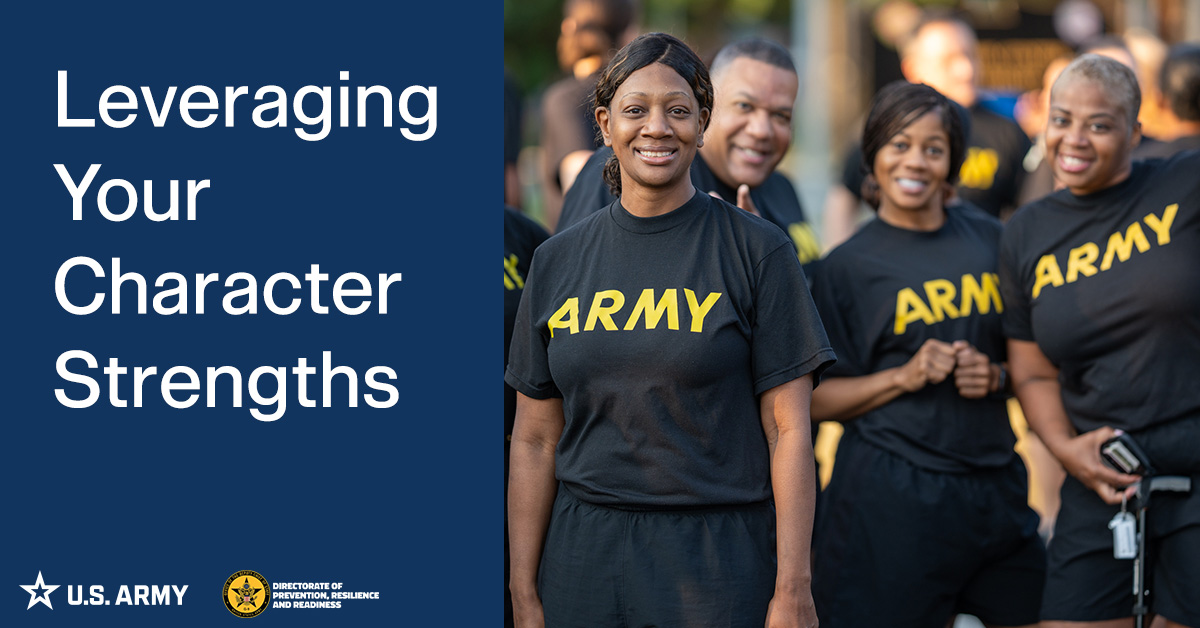 Identifying our character strengths lays the foundation for self-awareness by revealing who we are, what we value and how we want to contribute to the world. Learn more ➡️: armyresilience.army.mil/ard/R2/Charact… #ArmyResilience