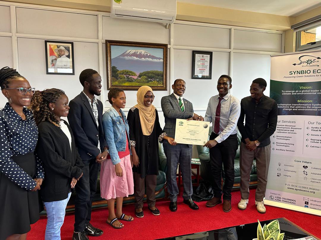 This afternoon I congratulated the team of Makerere University students that won a silver medal for their innovation of a simple water quality testing kit at the International Biotechnology competition in Paris, France. Congratulations, gallant Makerereans!