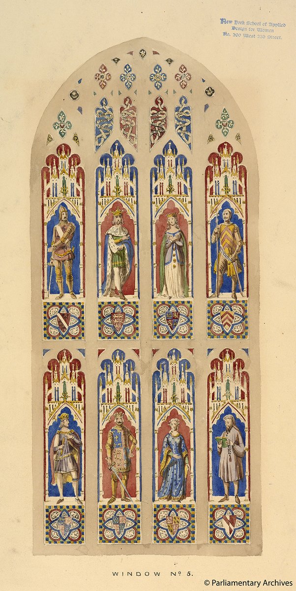 The exhibition 'The Glass Heart' put on at Two Temple Place celebrates the beautiful and delicate art that can be made from glass. Some glass-adjacent art from our collection with this design drawing of a stained glass window from 1844. #TowerCulture