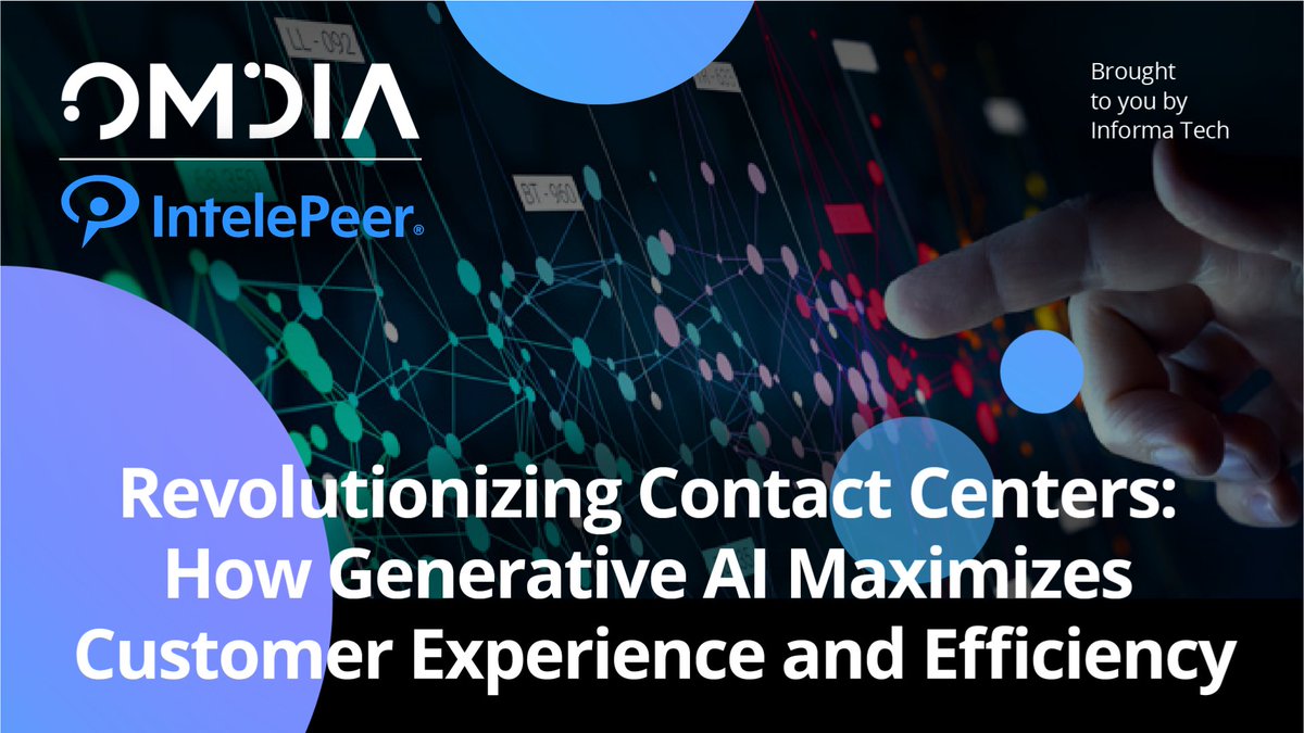 What is Generative #AI and how does it impact customer experience &amp; efficiency? Check out <a href="/Omdia/">omar dia</a>’s recent infographic breaks it all down – from organizations embracing the technology, customer service use cases &amp; outcomes. bit.ly/3P72Rqg