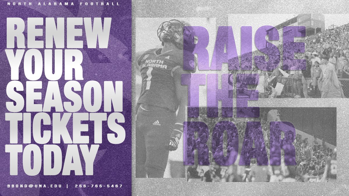 Lion Fans: The deadline to renew your football season tickets is coming up on April 30th! Give the ticket office a call at 256.765.5466, or renew at the link below. 🦁🏈 🔗tinyurl.com/5ypy6bjf