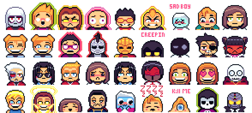 ProfeshViber's tweet image. Various emojis I did for discord groups. #pixelart #pixelartist #Discord