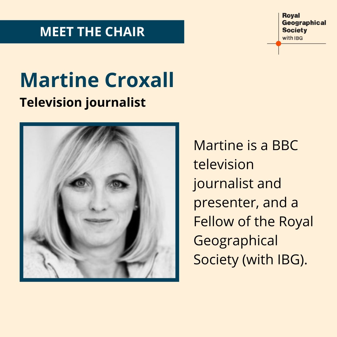 GeoNight at the Society will be chaired by presenter and RGS-IBG Fellow @MartineBBC. Book your tickets here👉rgs.org/events/upcomin…