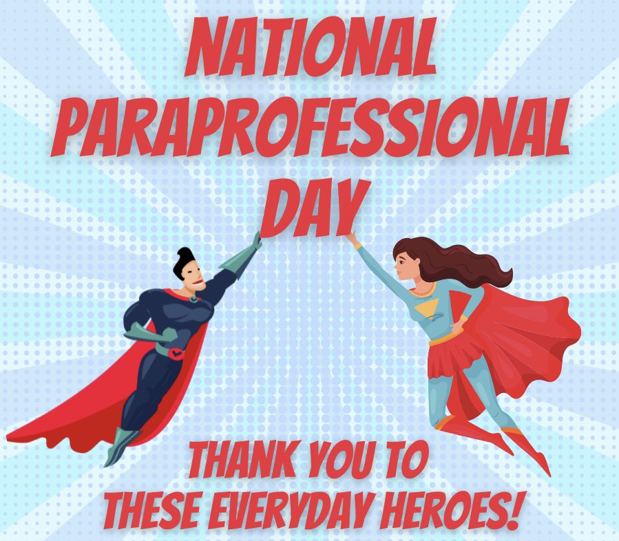 Not all heroes wear capes... Happy National Paraprofessional Day to all the CVMs paras who help our students succeed every day!