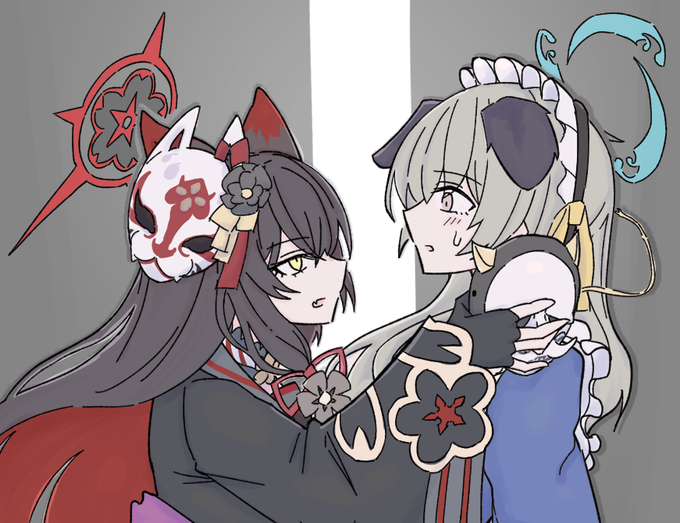 ワイルドハントの仮面祭みたいなのに参加した折、ふと同郷の見知ったお面が視界の端を過ったので興味本位で後を追ったら、お忍び参加してたwkmに尾行だと勘違いされ、上手いこと人気のない路地裏に誘導されガン詰めされるシーンから始まるwkumください……… 