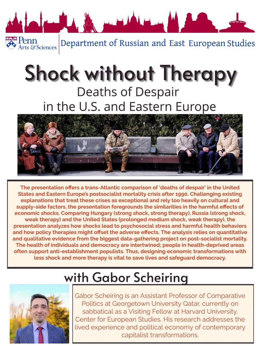 Friends in Philadelphia and Delaware, I'll present my research tomorrow (Thursday) at @UDelaware and next Tuesday at @Penn. Would be great to meet there. I really look forward to these two events. Thanks for the invite to @DanielKinderman and Mitchell Orenstein. Details:…