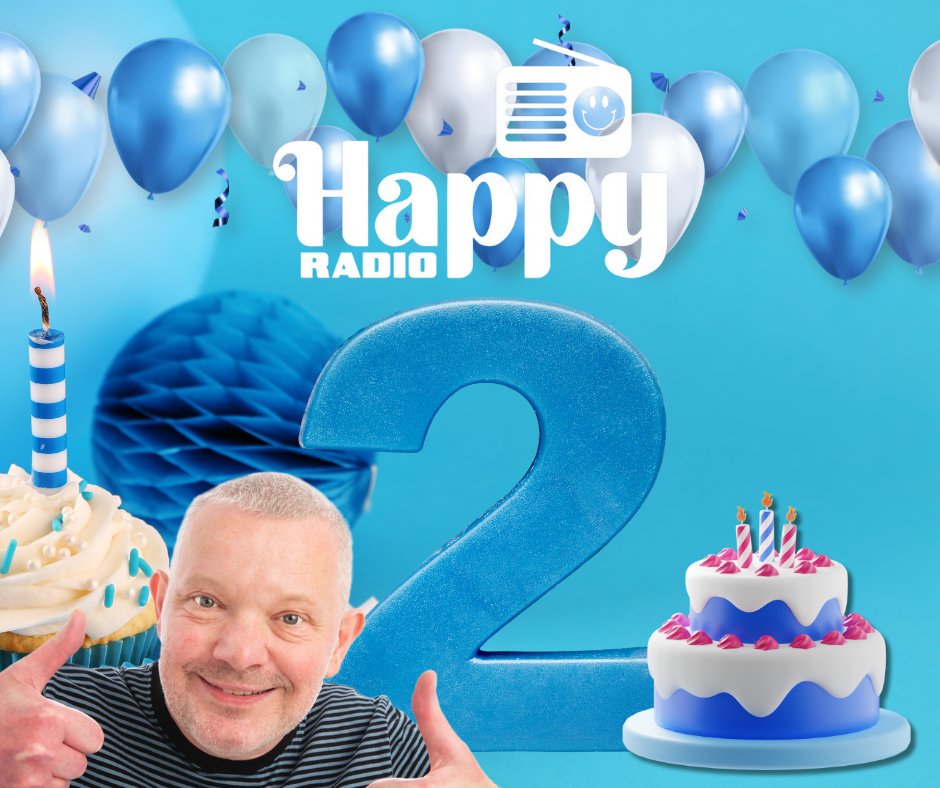 Join me on @HappyRadioUK Breakfast as we kick off our 2nd birthday celebrations! I can't believe it was 2 years ago today I launched the most amazing radio station. Big up to the whole team and here's to many more years of being THE station for Manchester, Cheshire and the NW! 🥳