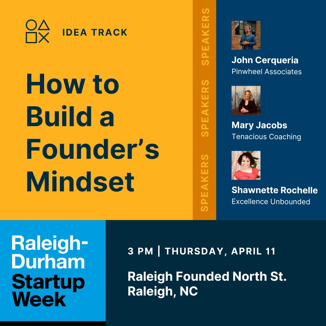 Learn strategies to navigate the mental challenges of starting up, from embracing a growth mindset to managing stress and optimizing productivity. 

Register for free today: raleighdurhamstartupweek.com

#rdsw2024 #yalltech