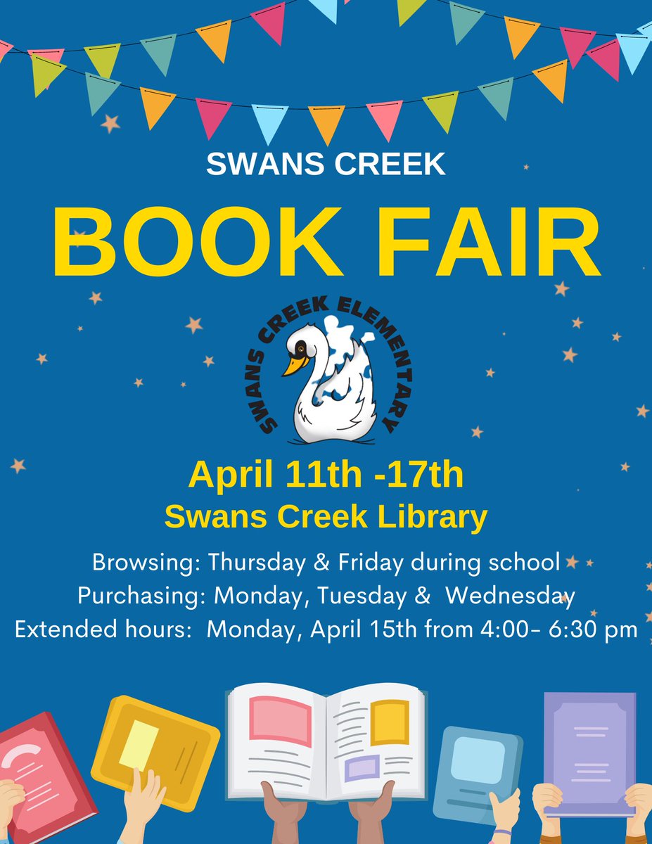 Say “Aloha!” to some great books at our annual spring book fair!
This year you will have the option of utilizing the Scholastic’s ewallet. Parents and Guardians can create an ewallet for their student(s) at scholastic.com/bf/swans