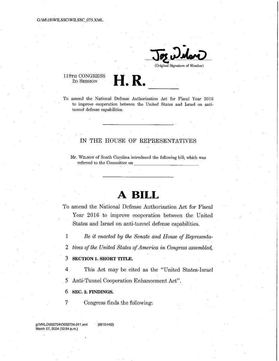 Grateful to introduce vital bipartisan legislation with my pro-Israel colleagues to scale up U.S.-Israel anti-tunneling cooperation. Every day, more and more of Hamas' labyrinth of tunnels are uncovered. Sending a strong message that the U.S. will always stand with Israel. 🇺🇸🇮🇱