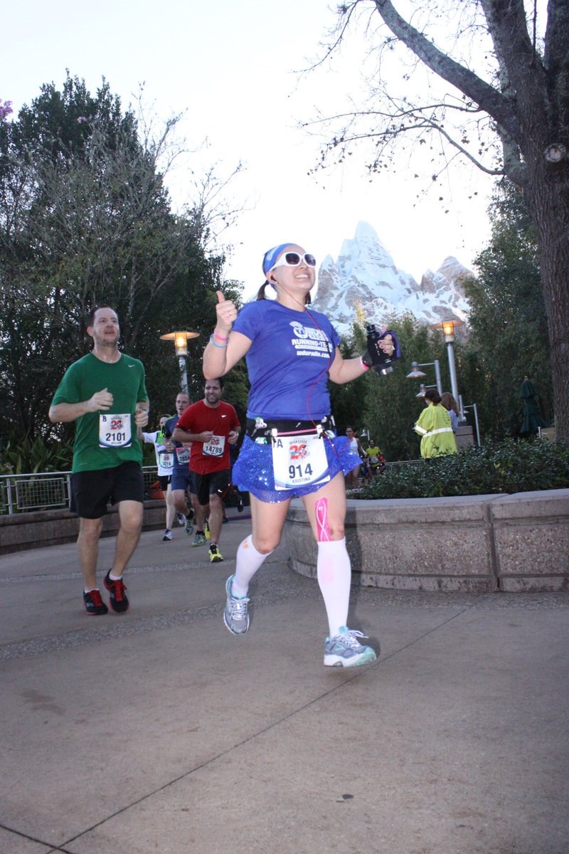 krissymmurphy's tweet photo. @teamintraining @GertieTheDino Major fun vibes returned with my first running of the @runDisney #WDWmarathon in Jan 2013! My goal was to get as many pics as possible (I had like 60!?) and then I skedaddled to the west coast for #tinkhalf and scooped up my first #coasttocoast medal π₯ I believe this was 4:59? https://t.co/qThz7uafFg