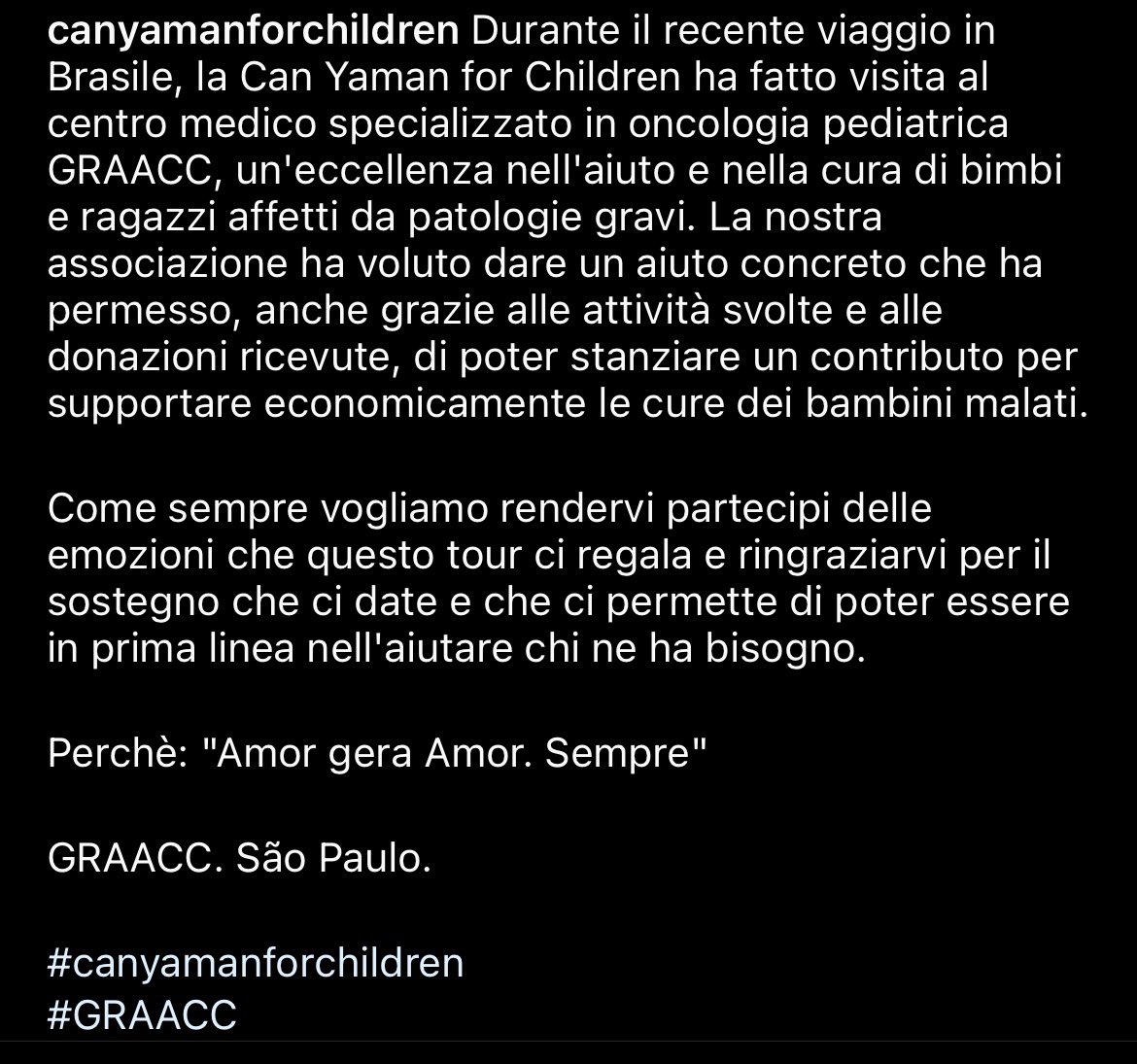 CaterinaCateK's tweet photo. New IG post

Perché: “Amor gera amor. Sempre”

GRAACC. São Paulo.

#CanYaman 👣
#CanYamanForChidren #GRAACC 🤍 https://t.co/nyPDDljlU1